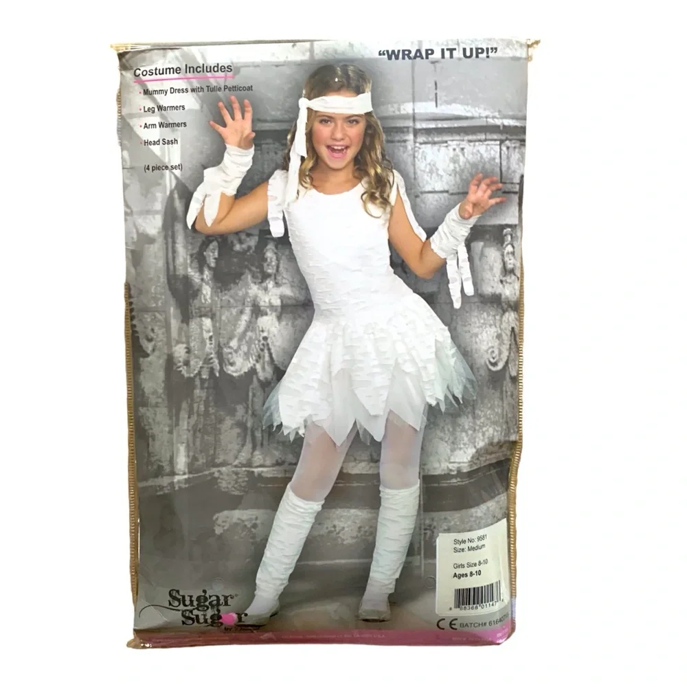 Dreamgirl Wrap It Up Mummy Costume Girls Color White Size M